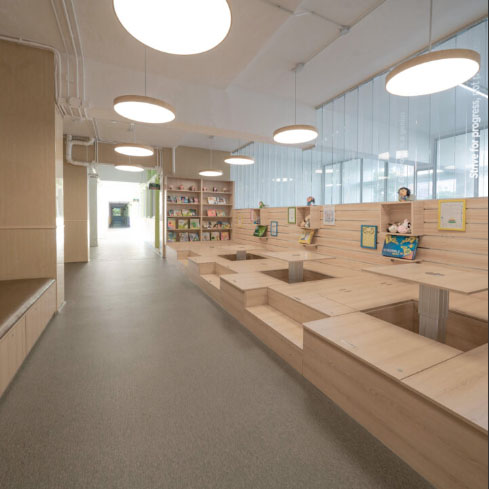 勵志會梁李秀娛紀念小學 英語區 教育機構 Measure Mode Company Limited 室內設計